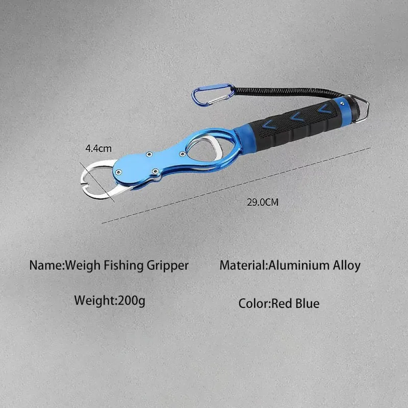 Fishing Gripper Lip Gripper Fishing Fish Grabber Tool Lip Clamp With Weight Scale Anti-Rust Beginner Fishing Enthusiasts Tools