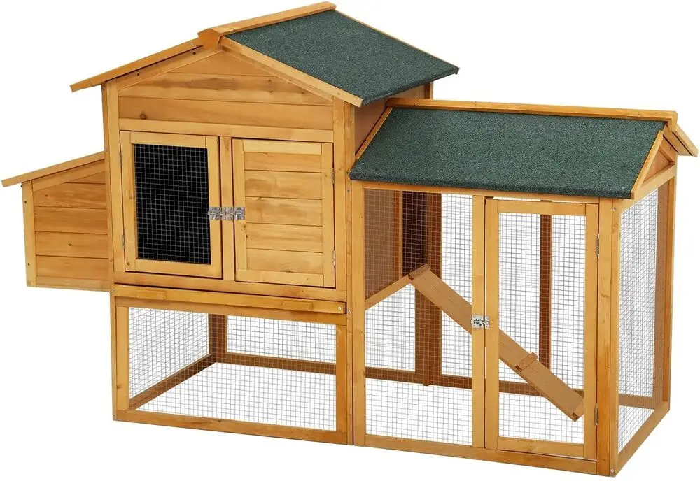 66 Inch Wood Chicken Coop Chicken House Indoor Outdoor Chicken Cage 2-4 Chickens