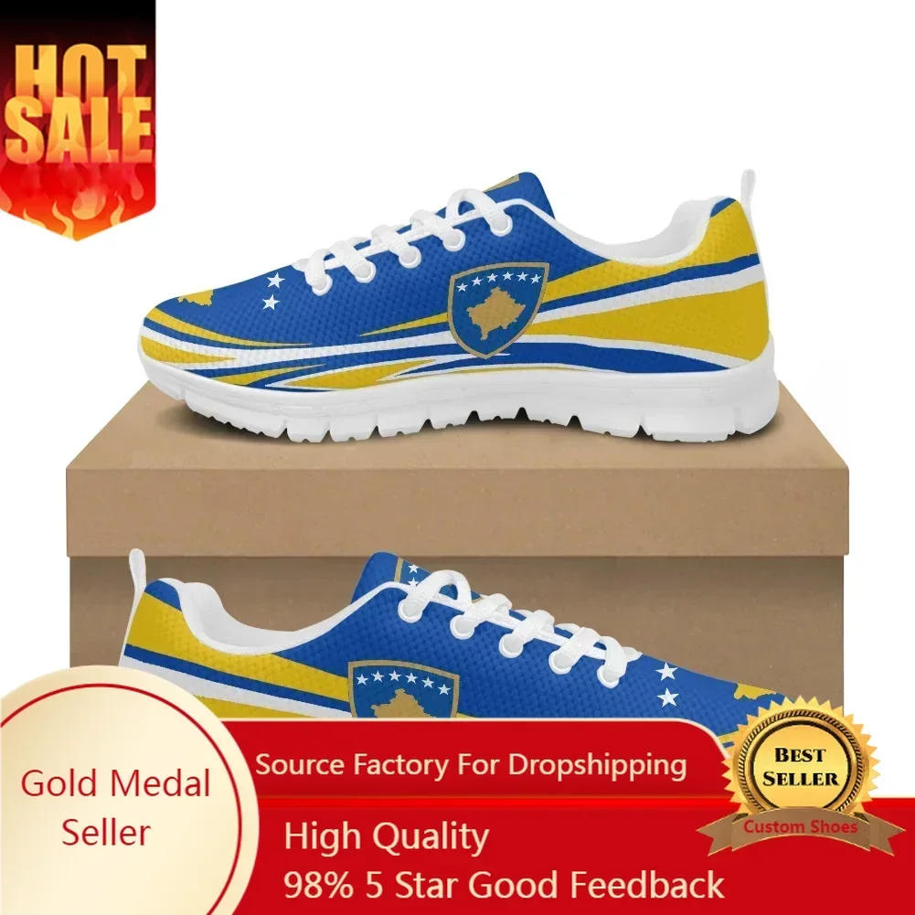 

Kosovo Flag Pristina Sports Shoes Mens Womens Teenager Kids Children Customized Sneakers High Quality Couple Shoes