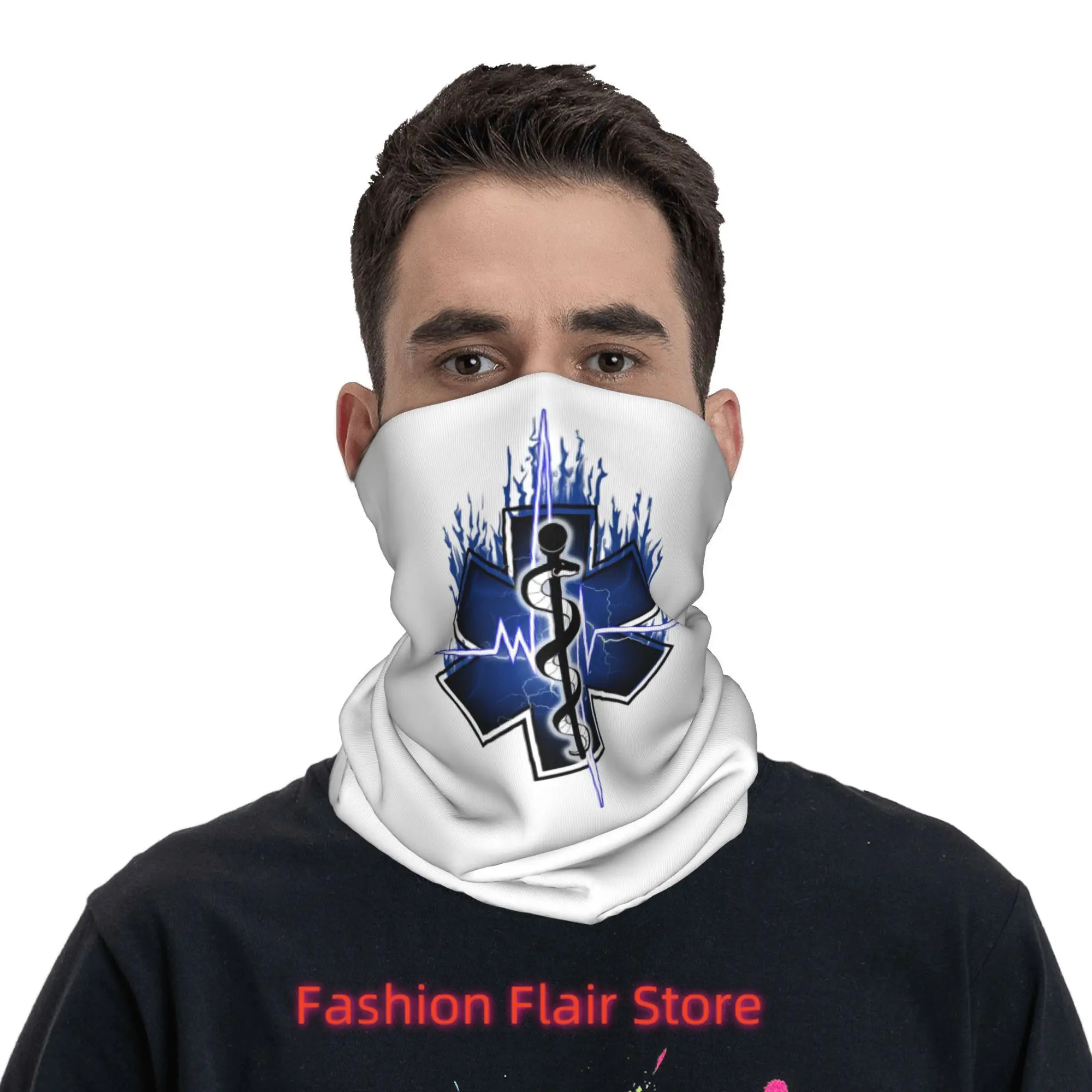 

Фельдшер Star Of Life Emt Emergency Medical Bandana Neck Gaiter Маска с принтом Шарф Маска для лица Пеший туризм Рыбалка для мужчин и женщин