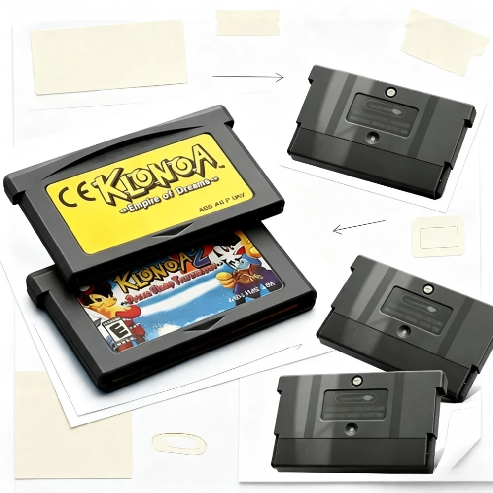 ●Klonoa GBA Series 32-bit Video Game Cartridge Console Card Klonoa Empire of Dreams Klonoa 2 - Dream Champ Tournament