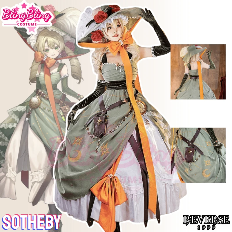 Game Reverse1999 Sotheby Cosplay Arcanist Costume Sotheby Cosplay Costume Formal Dress and Cosplay Wig Size S-3XL