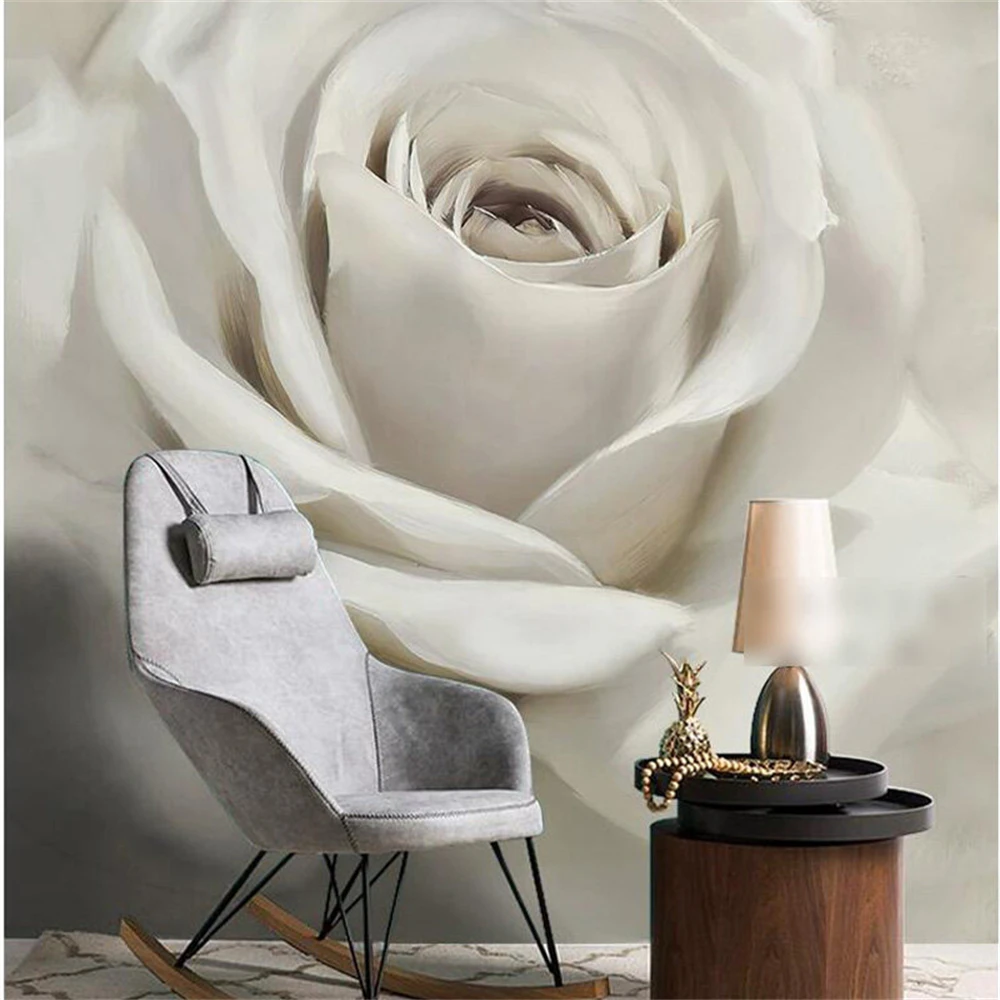 Custom papel de parede 3D Rose wallpaper home decor Wedding room theme wallpaper Pink flower bedroom Bedside living room mural