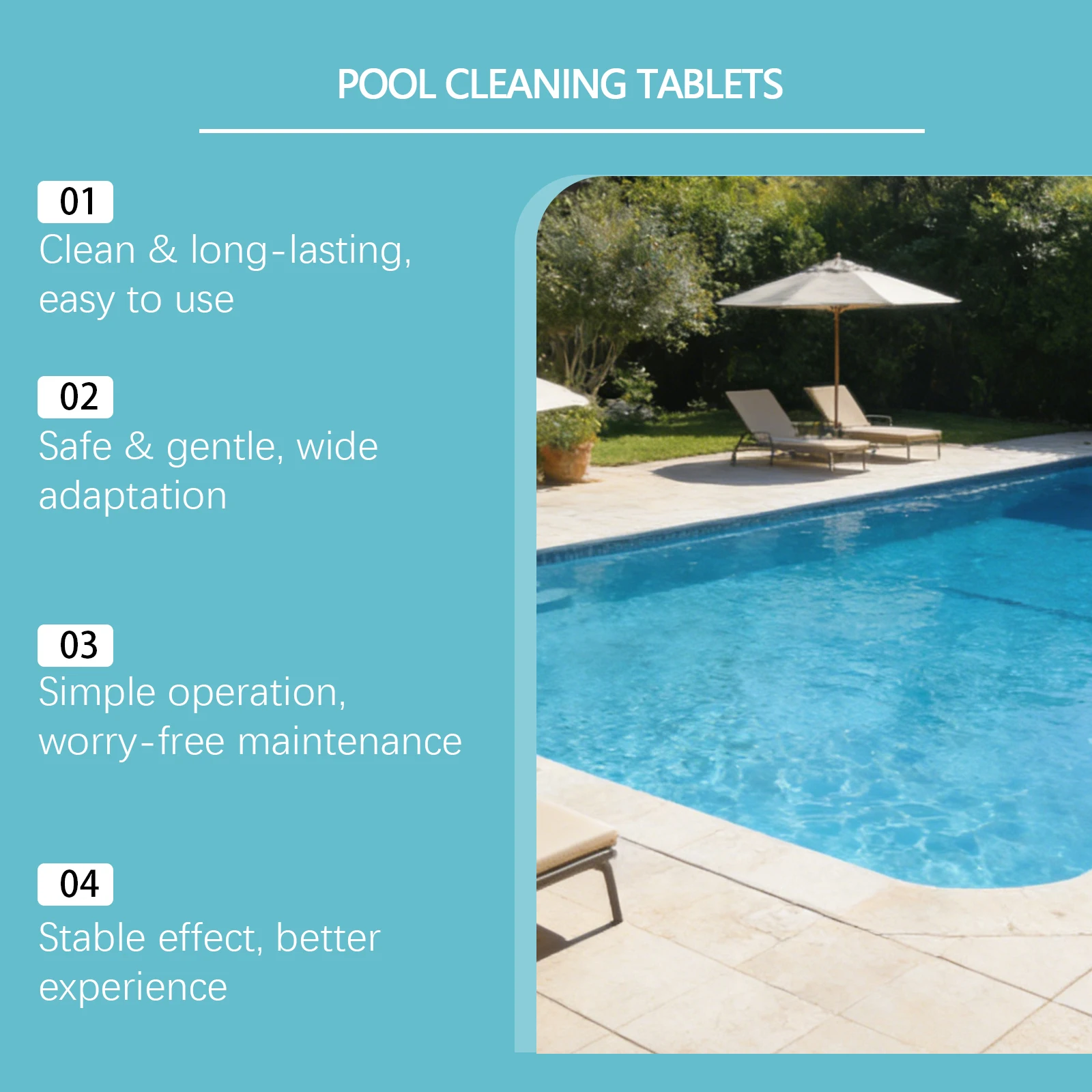 Swimming Pool Cleaning Effervescent Tablets Water Clarifier For Crystal Clear Water Quality Care Spa Hot Tub Maintenance Cleaner