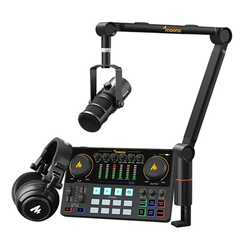 

PD400X XLR Dynamic Podcast Microphone Sturdy & Stable, Podcast Equipment Bundle Heavy Duty Microphone Stand for Radio