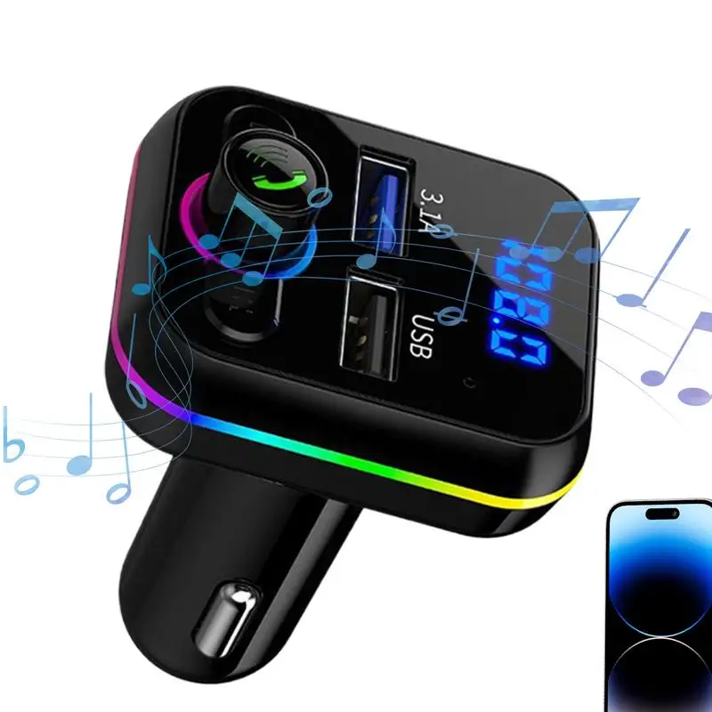 

Mp3 Player For Car Mp3 Player Radio Adapter USB Car Charger Hands-Free Call Car Adapter Radio Transmitter Support TF Card & USB