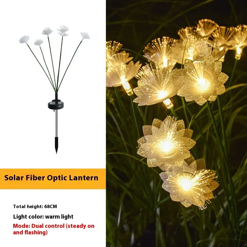 OKAL RED EAST Solar Schmetterling Fiber Optic Blume LED Solar Lichter Outdoor Hochzeit Party Decor Garten Girlande Rasen Lampe für Hof Terrasse Dekor 5