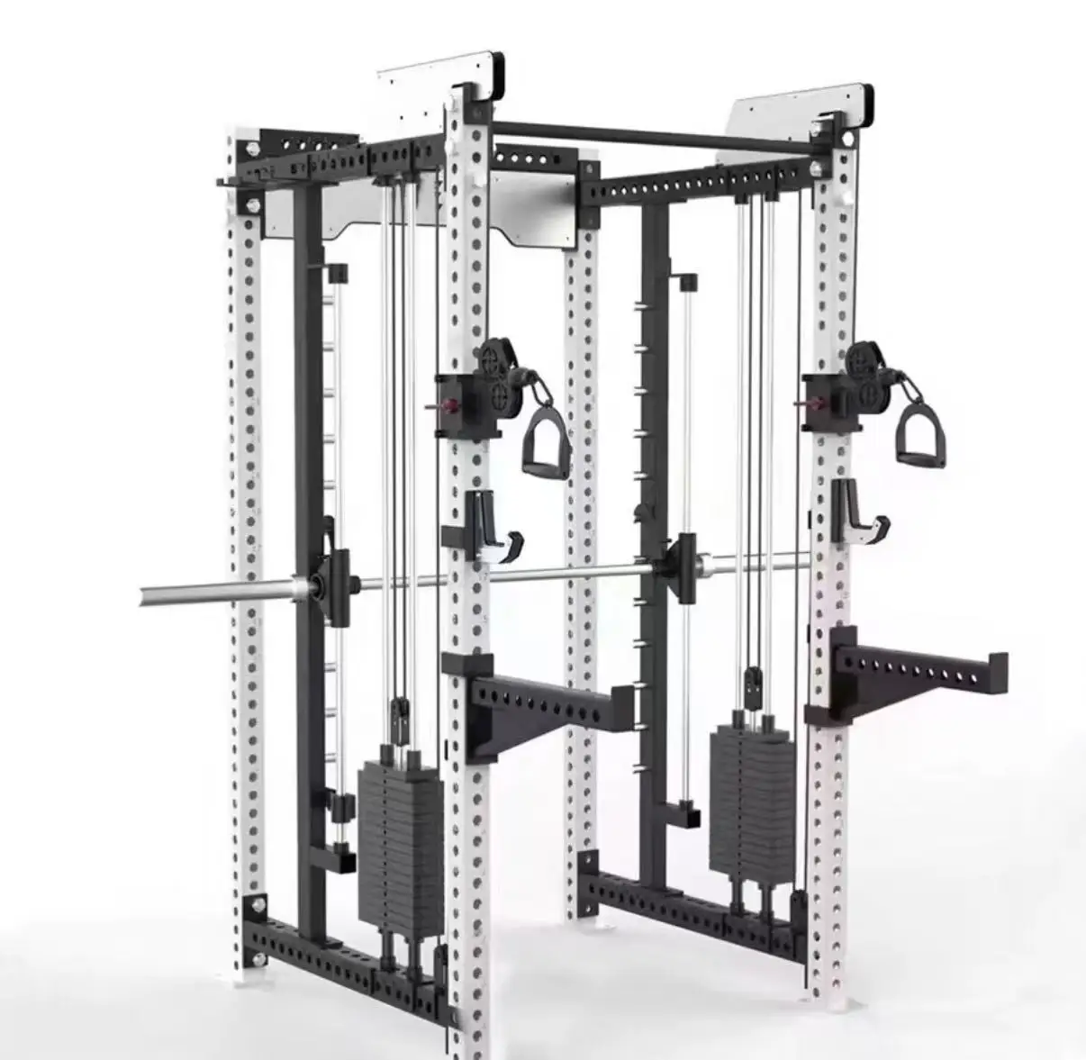 Hot Selling Commercial Power Squat Rack Cage Gym Fitness Machine Multi-Functional Smith Trainer Workout Chest Shoulder Exercise