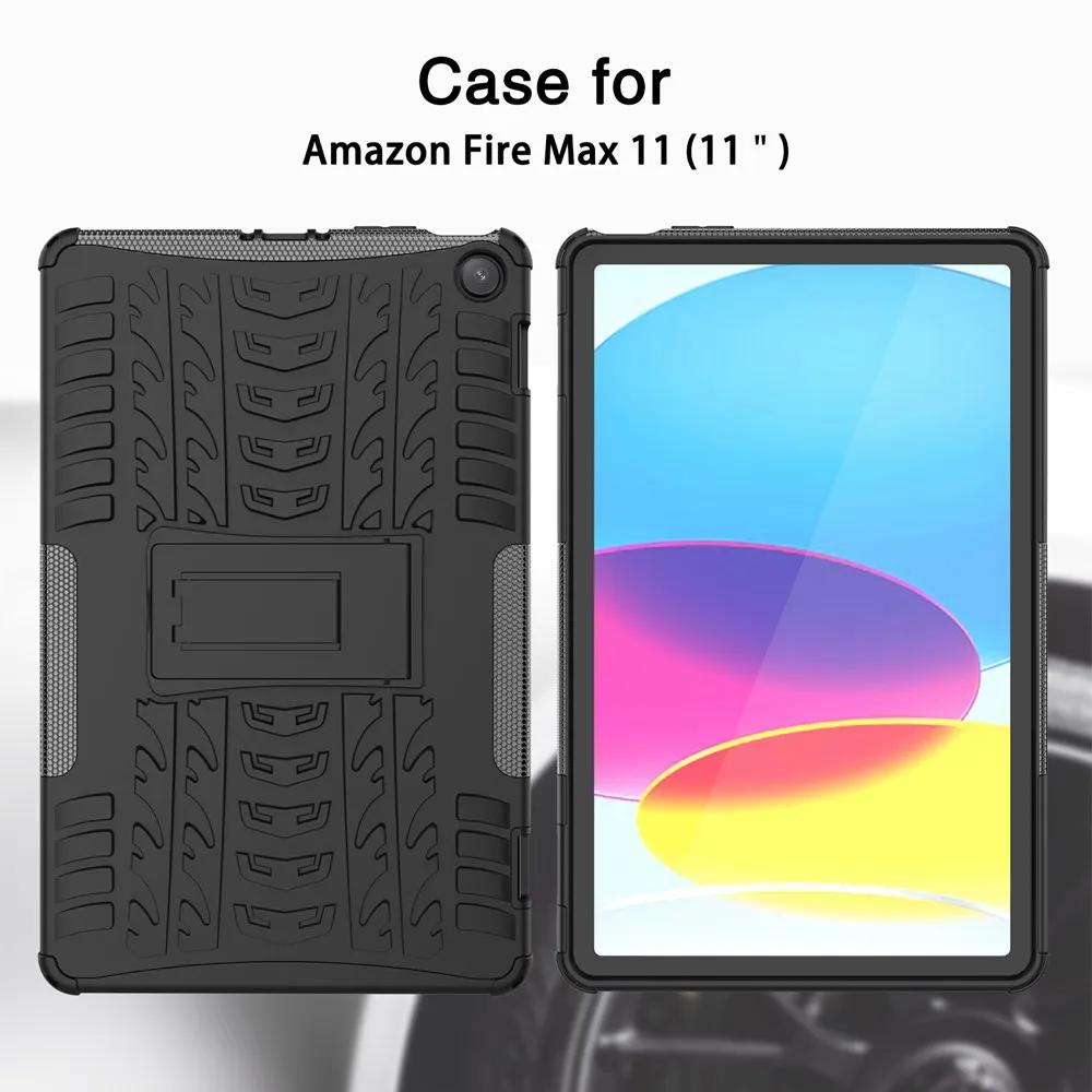 Tablet Case for Amazon Fire Max 11 Inch Case TPU+PC Stand Shockproof Armore Cover for Amazon Fire Max 11 2023 Coque Capa