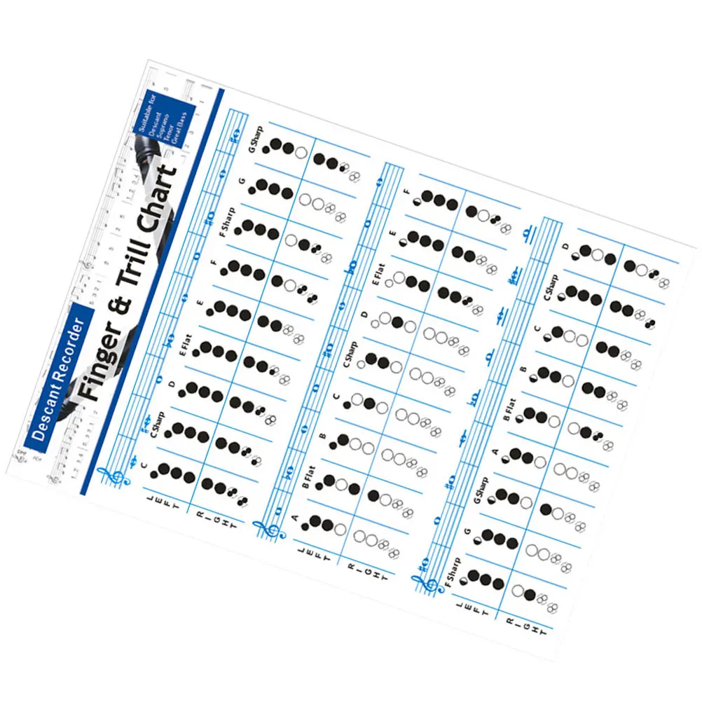 Exquisite Clarinet Chord Chart Practice Sheet Superior Material Clear Layout Fast Skill Mastery Clarinet Supplies for Music