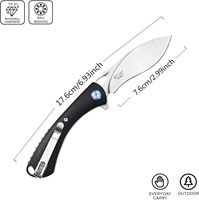 Sitivien ST147 Folding Pocket Knife 14C28N Steel Blade G10/ Micarta Handle EDC Tool Knifes for Working Camping Hiking Collection