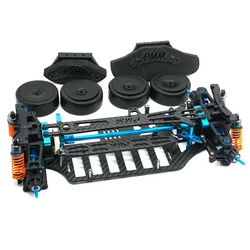 RCGOFOLLOW Metal & Carbon Shaft Drive 1/10 4WD Car Frame Chassis Body Kit for Tamiya TT01 TT01E Upgrade Parts Accessories