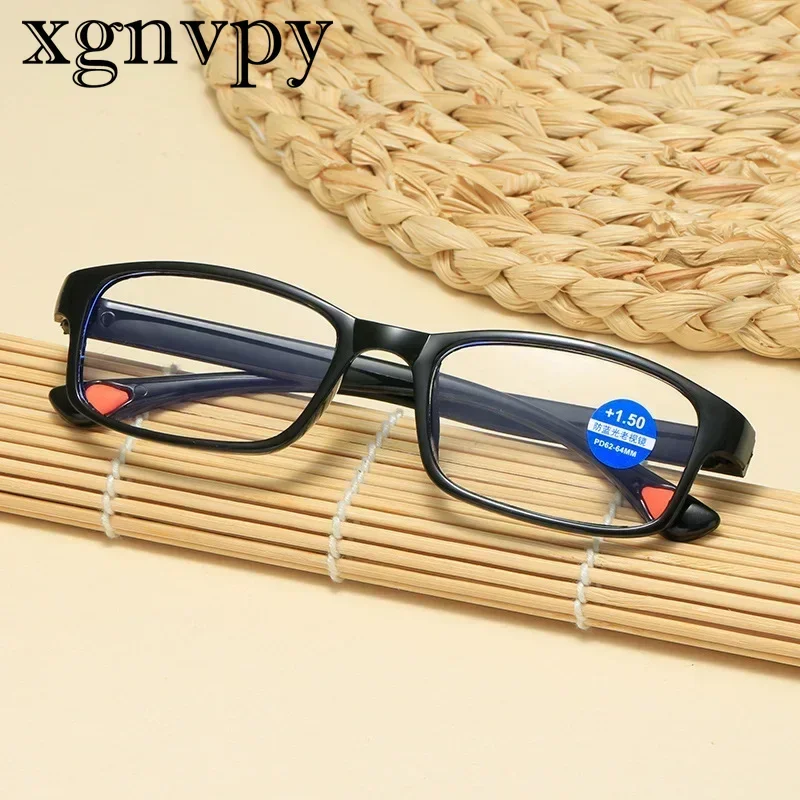 xgnvpy       Men's Square Reading Glasses - Elastic Frame, Sight Plus Lenses +1.5/+2.5/+3.5, Stylish & Functional