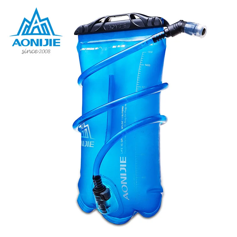 AONIJIE Sport Hydration Bladder Foldable PEVA Outdoor Water Bag For Trail Running Camping Hiking Marathon Cycling 1.5L 2L 3L