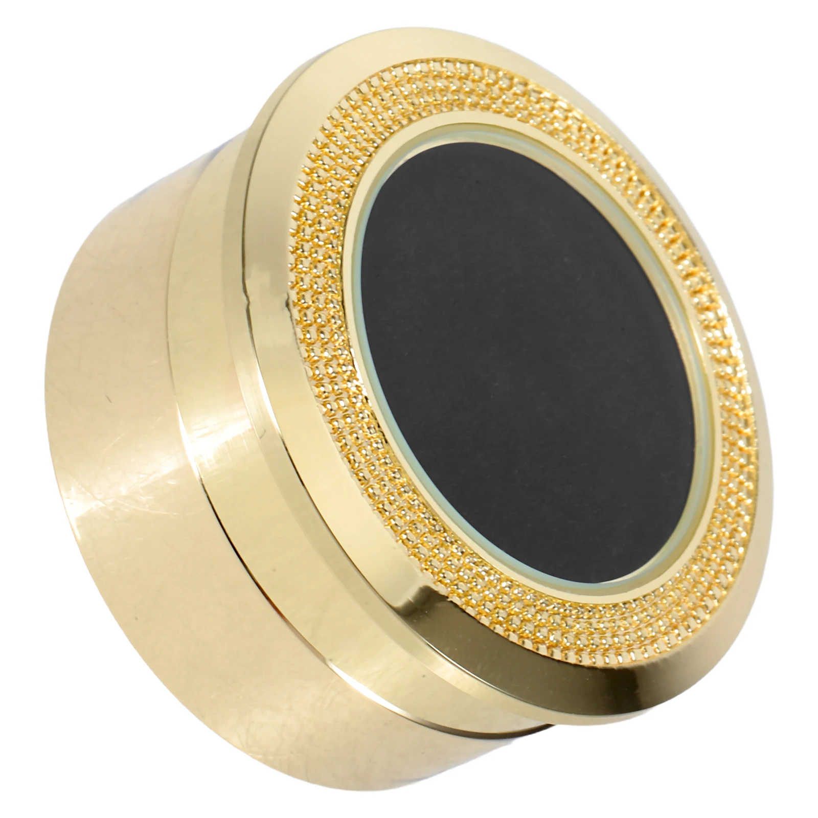 

Threaded Design Jewelry Storage Glass Case Holder Small Gemstone Box Container Soft Interior Material Secure Holder Glass