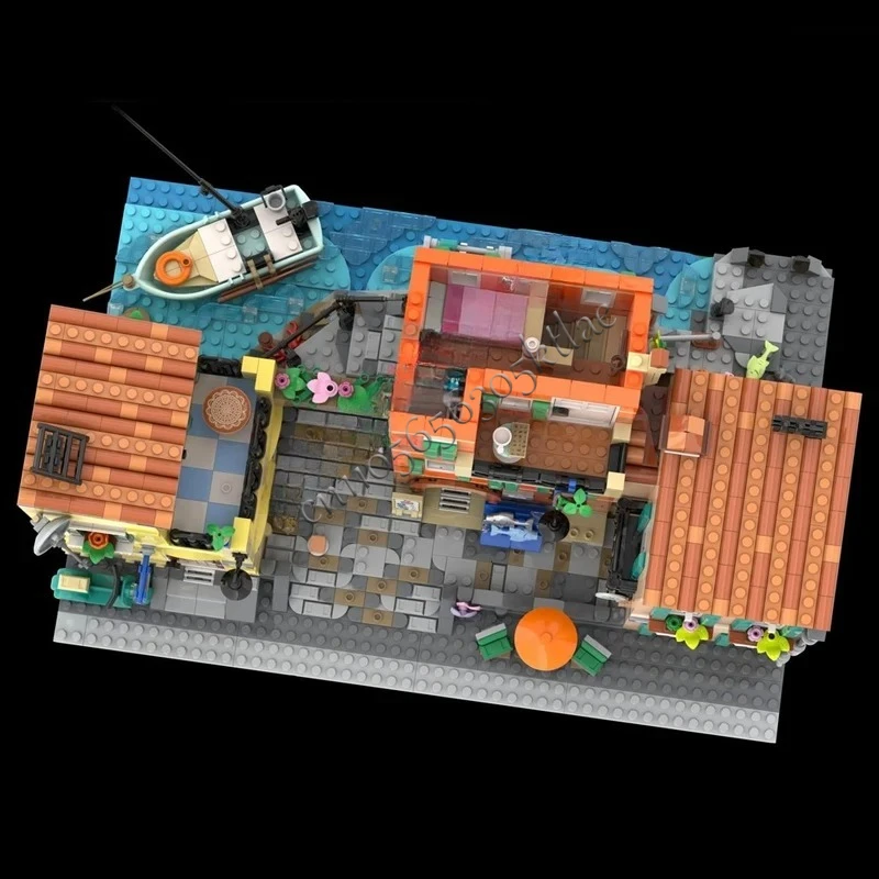 3099PCS Italian Square MOC Creative street view Model Building Blocks Architecture Holiday DIY Education Assembly Model Toy Gift