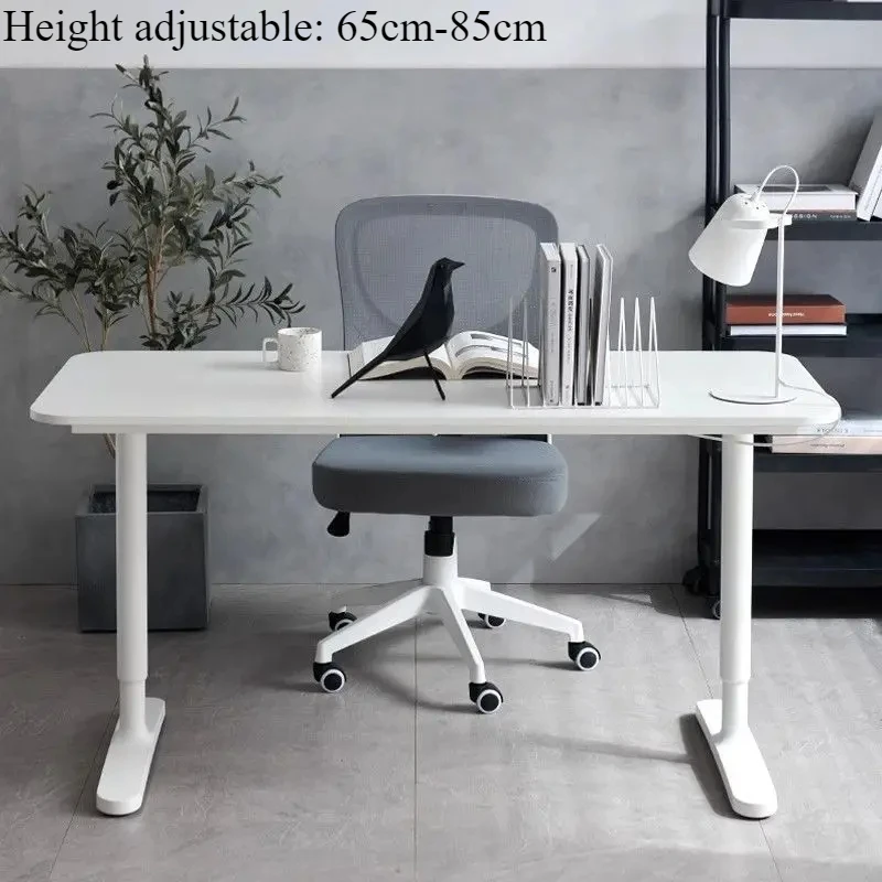 Height Adjustable Computer Table Study Laptop Nordic Minimalism Gaming Desk Organizer White Biurka Komputerowe Office Furniture