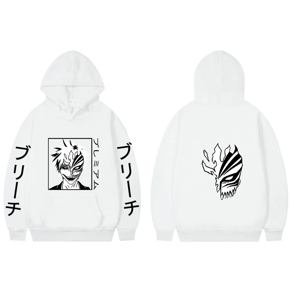 Hot Anime Bleach Kurosaki Ichigo Hoodie Boy/girls Sweatshirts Japanese Streetwears Men Women Crewneck Pullovers Anime Clothes