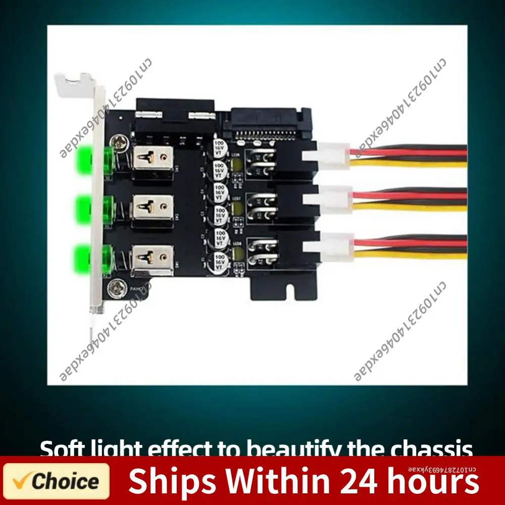 

HDD Power Switch Accessory LED Backlit Numbered Hard Disk Management System 4Pin SATA Intelligent Control Management System PCIE