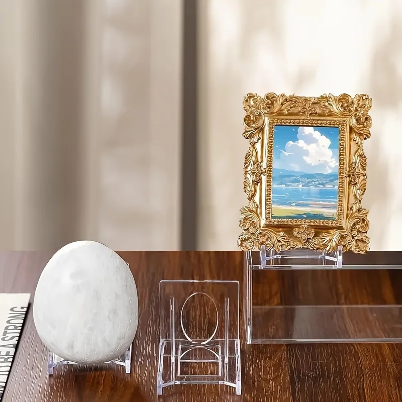 Adjustable Acrylic Plate Stand - Picture Frame Display Holder, Decorative Easel For Home Office, Festival Party