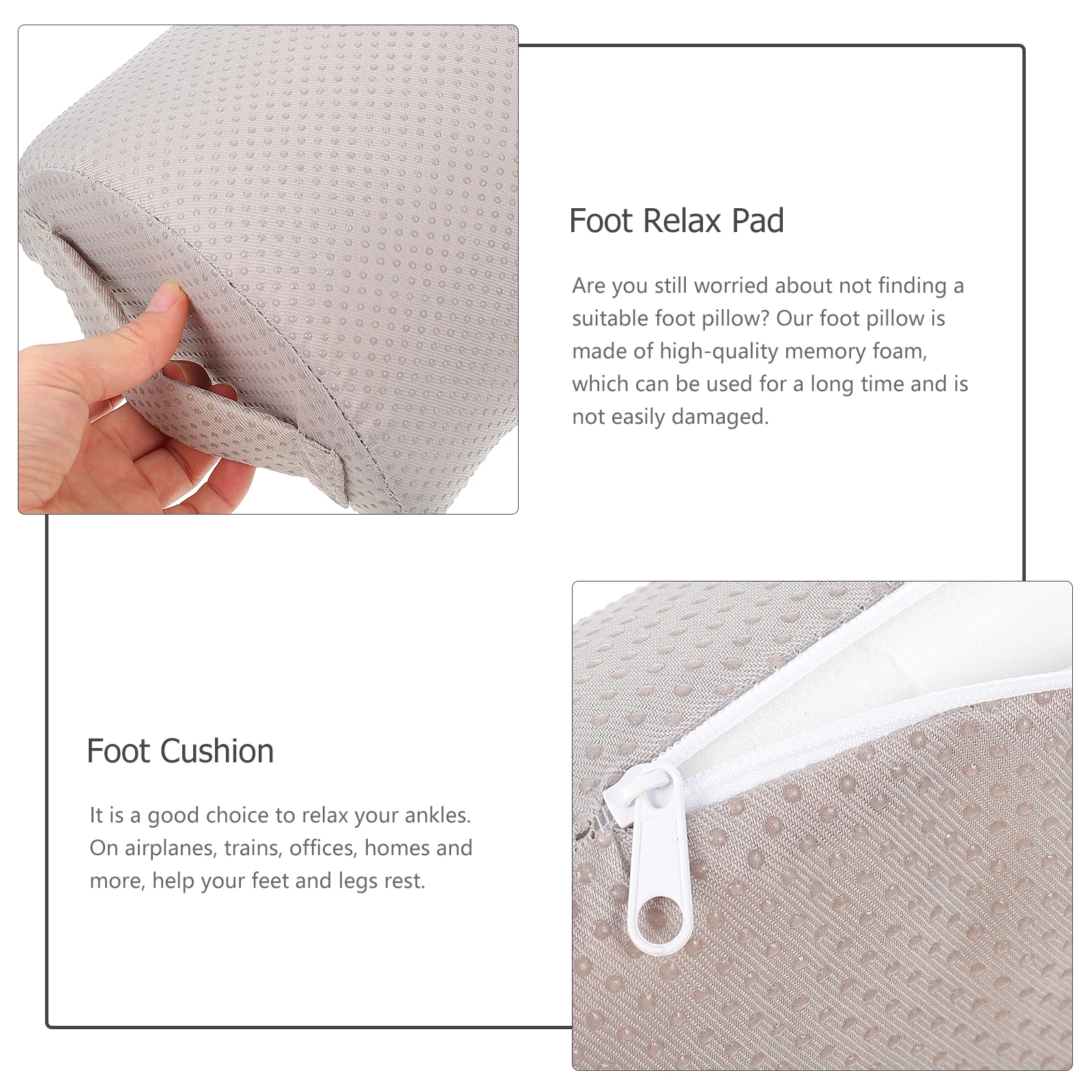

Ergonomic Under Desk Footrest Cushion Office Foot Rest Pillow Support High-Density Pressure Relief Multiple
