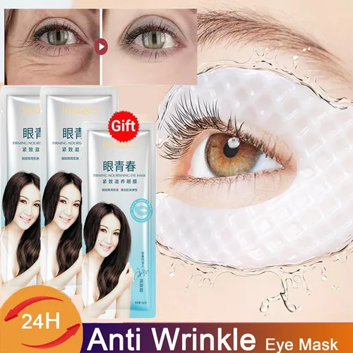 Parches de mascarilla de colágeno para eliminar arrugas, reafirmante, Lifting, desvanecimiento de líneas finas, ácido hialurónico, cuidado suave de la piel de los ojos