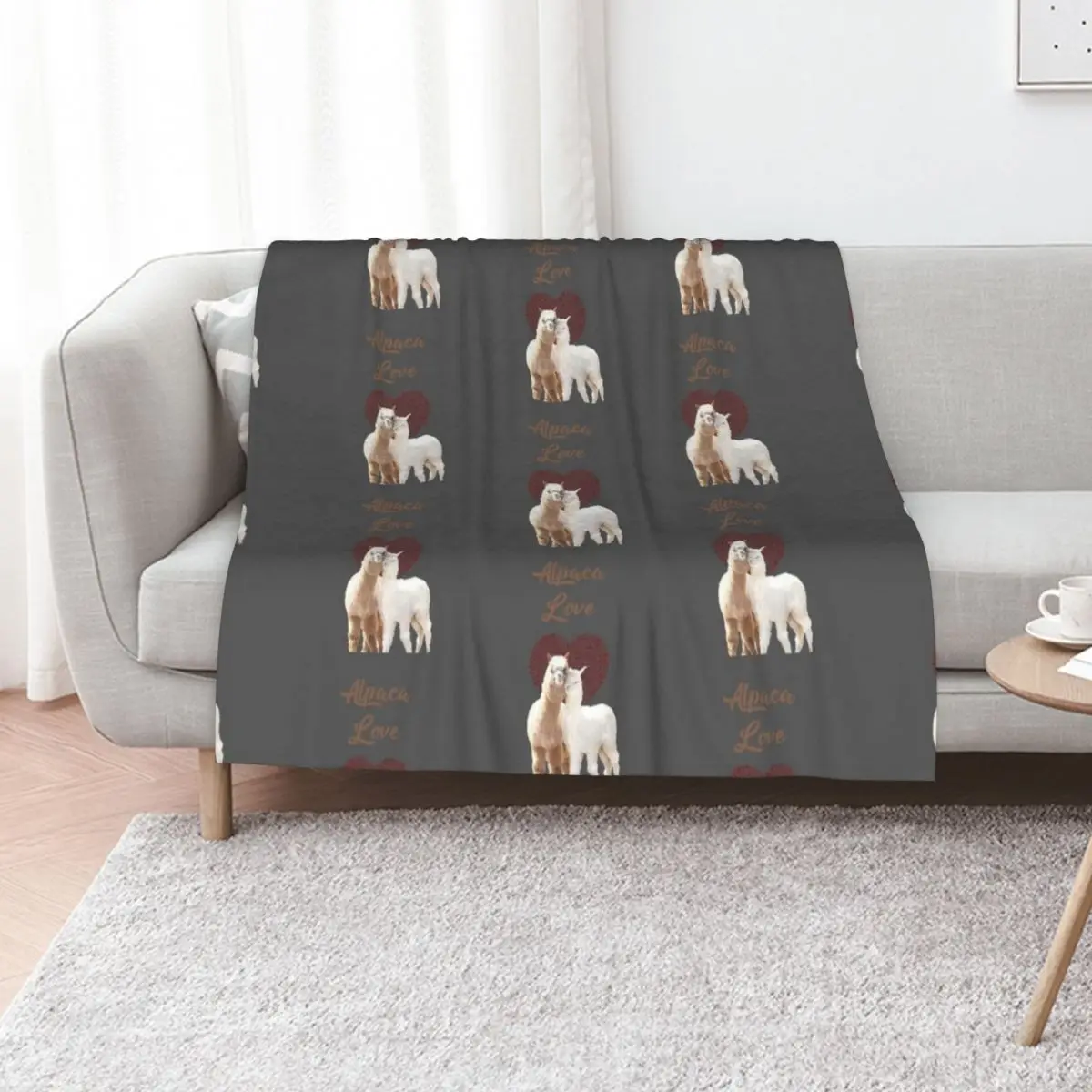 Alpaca love Throw Blanket Luxury warm for winter Thins Sleeping Bag Single Thin Blankets