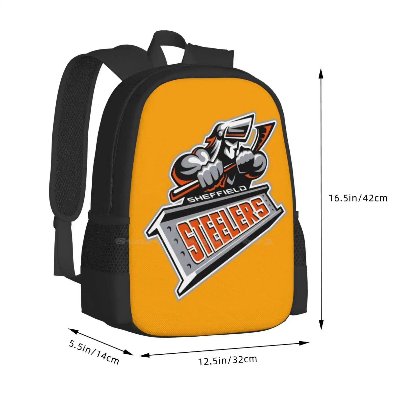 Sheffield Steelers Ijshockey Tiener Student Rugzak Patroon Tassen Sheffield Steelers Logo Sheffield Steelers Fans