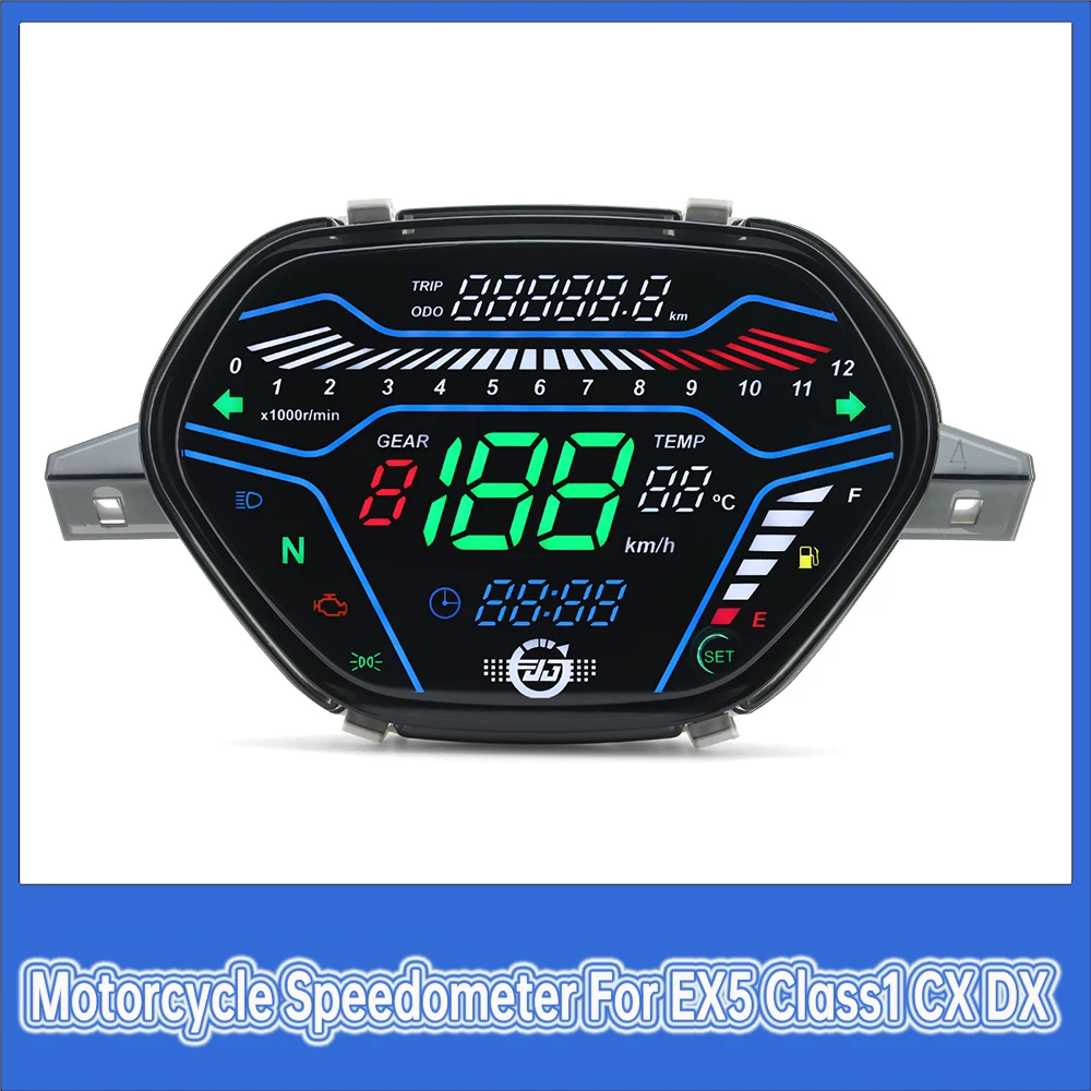 2024 New Digital Motorcycle Speedometer LED Dashboard RPM For EX5 Class1 CX DX Honda Wave100 CD100 Alpha Ori Tokyoda DY110-2F