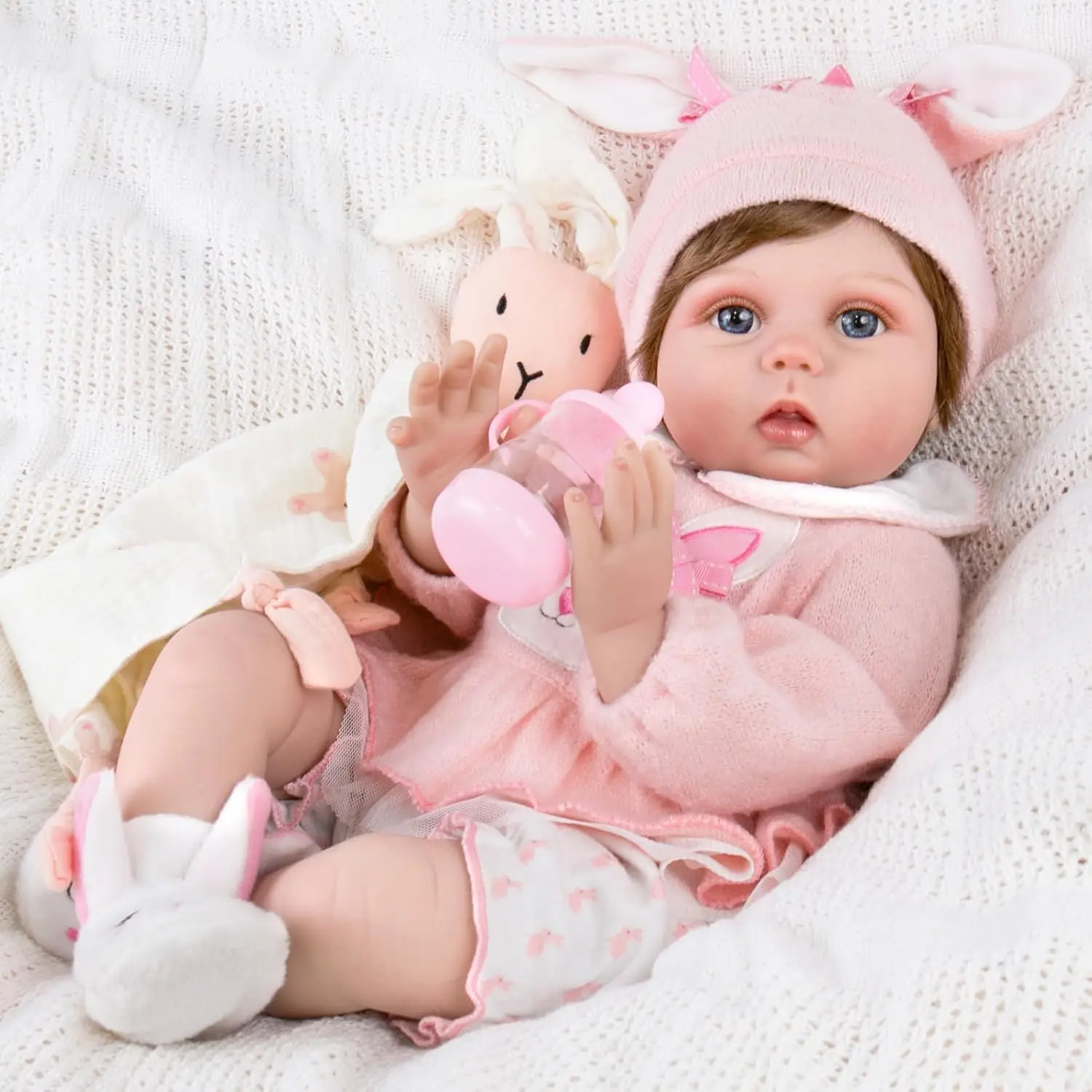 NPK 22 pollici neonato bambola rinata morbida vinile realistico bambola realistica per bambini compleanno regalo di Natale