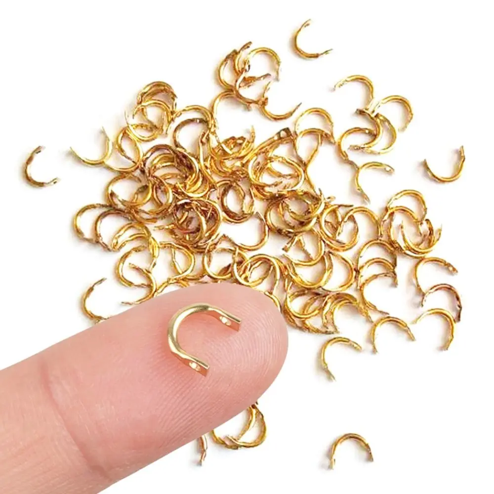 100Pcs Brass Fishing Clevis Easy Spin Spinner Clevis Fishing Spoon Spinnerbait Lure Accessories DIY Making Fishing Tackle