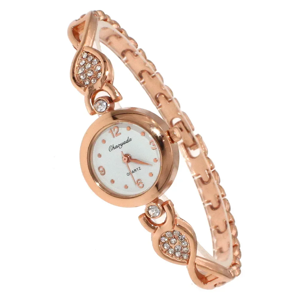 Elegant Small Dial Women's Quartz Watch Bracelet Style Popular Female Wristwatch for Fashionable Time-Telling