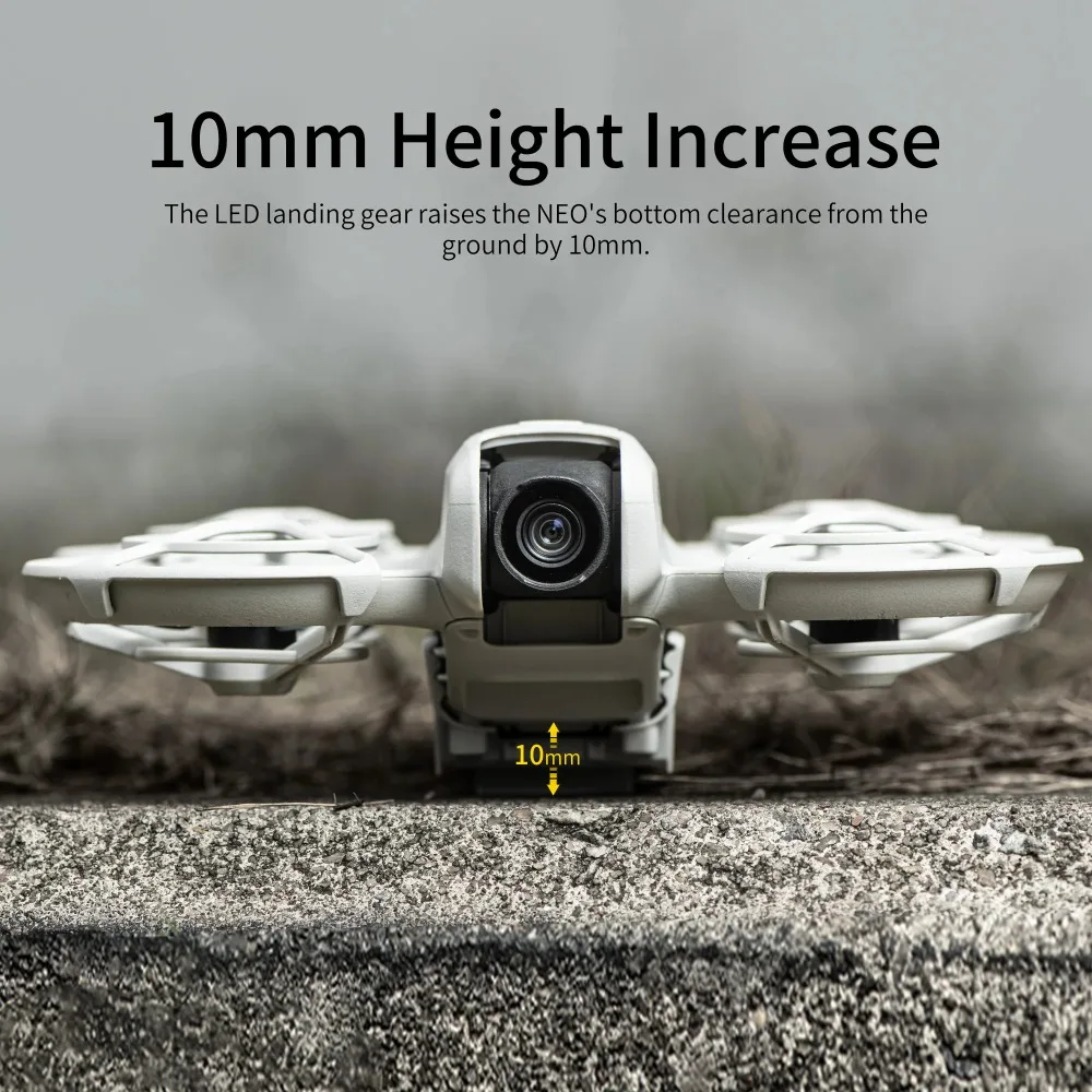 Rechargeable LED Landing Gear For DJI Neo 10mm Height Extension Tripod Flash Luminous Night Light Snap Design Drone Accessories