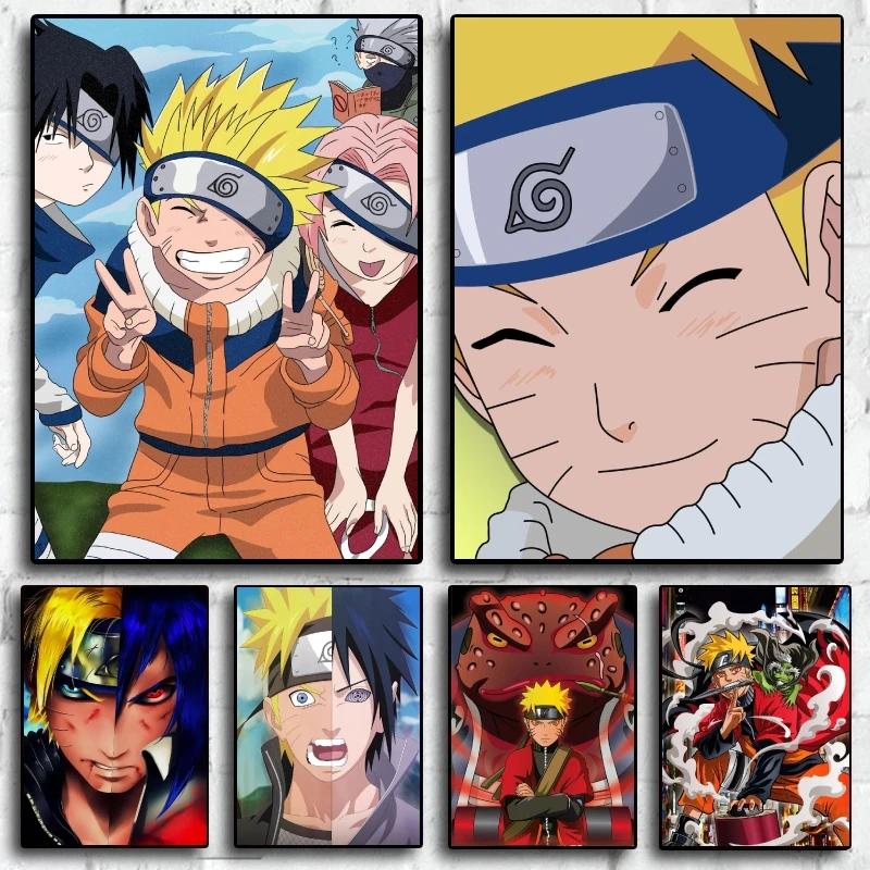 

Canvas Posters Uzumaki Naruto Cartoon Character Picture Decorative Modern Living Room Friends Gifts High Quality Modular Prints