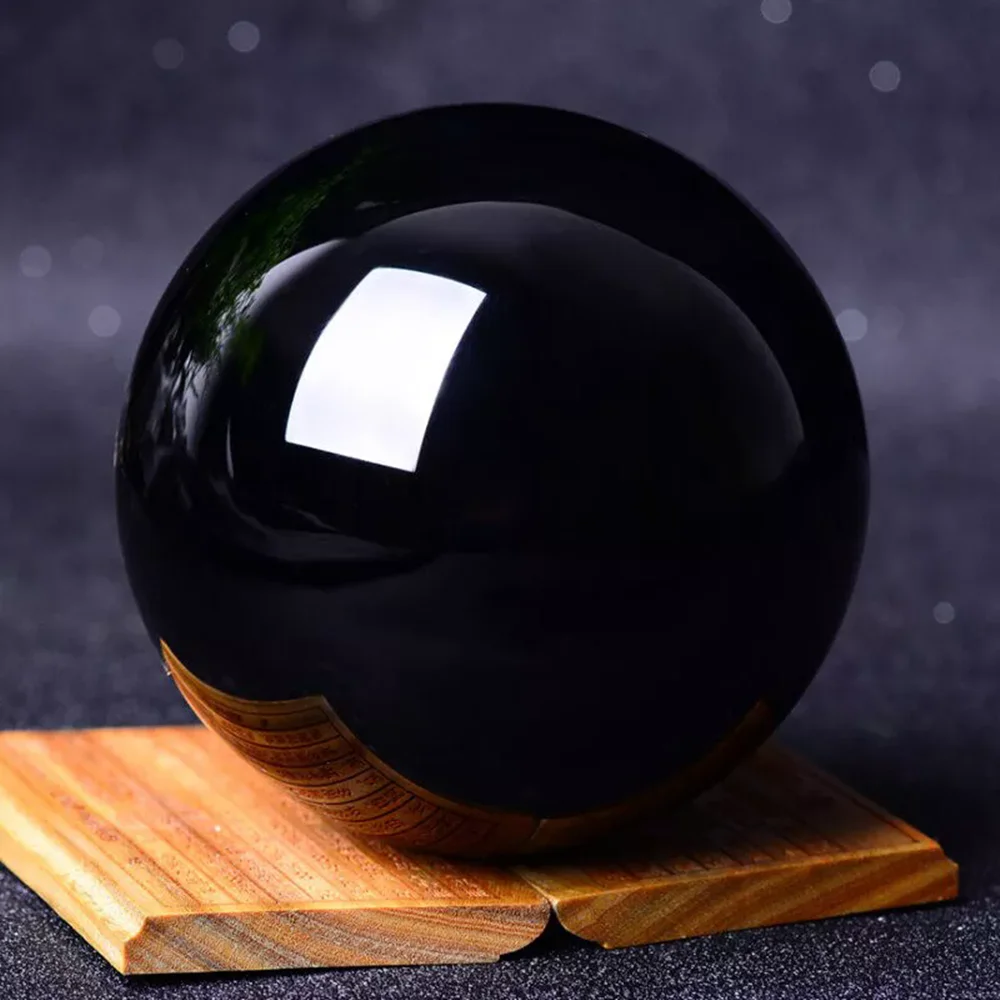 

100mm large natural quartz obsidian ball treatment adornment home decor