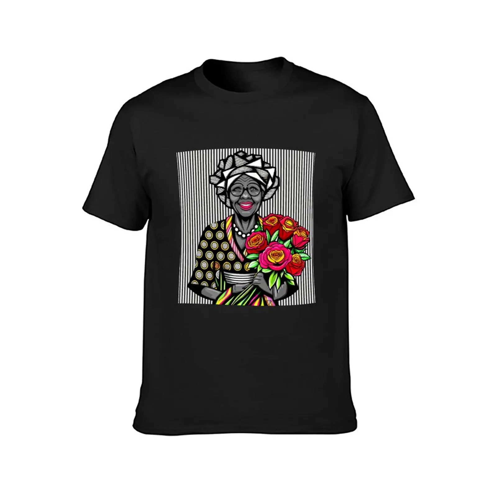 .The Smile Faces of Africa: Depicting Traditional Attire T-Shirt vintage clothes Short sleeve tee mens graphic t-shirts