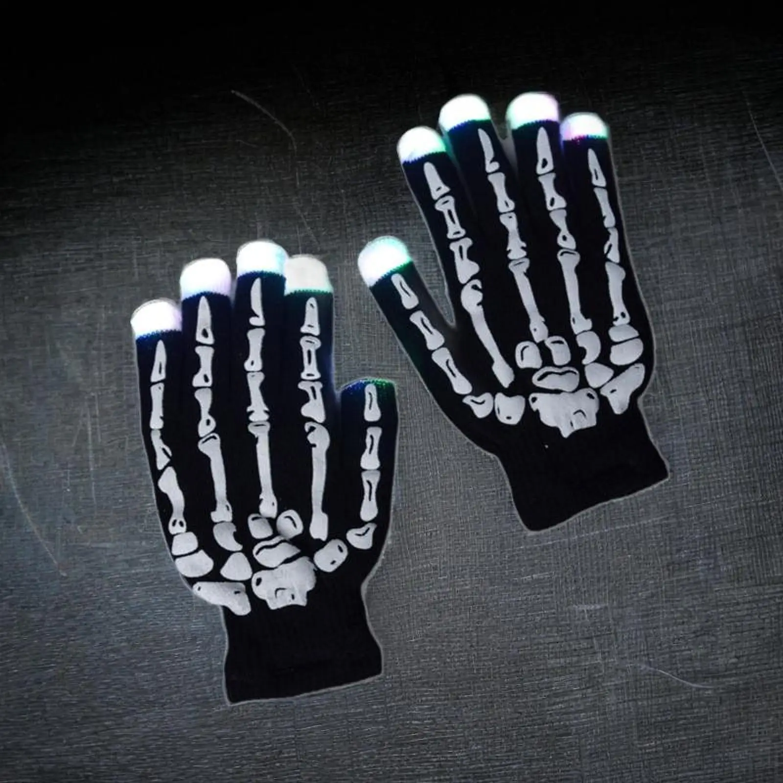 

Светодиодные перчатки для взрослых, перчатки с мигающим светом для выступления на сцене Хэллоуина Rave