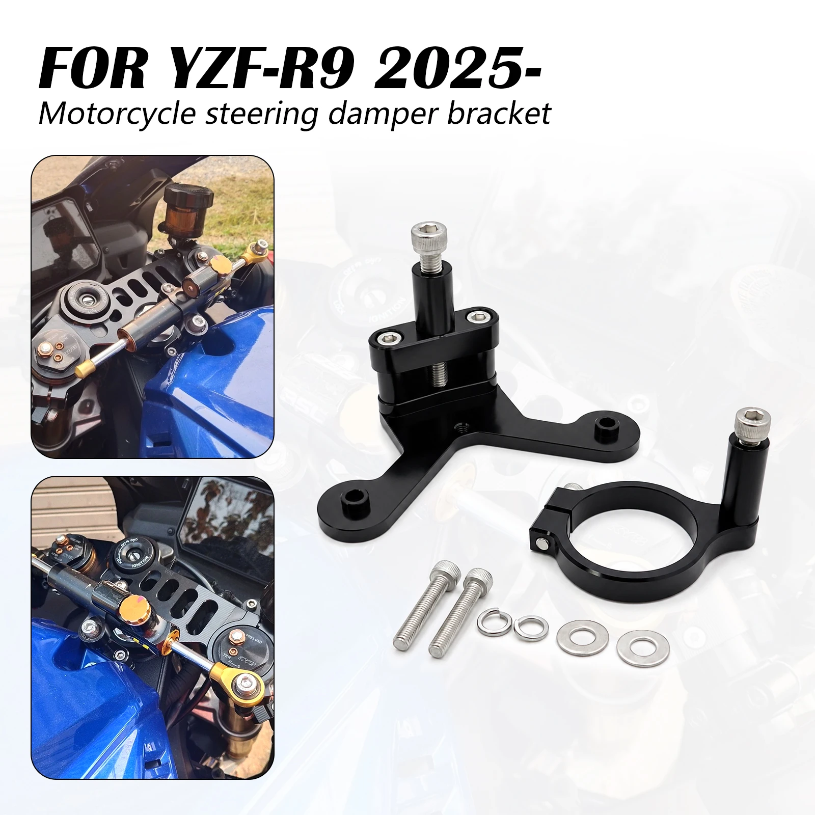 For YZF-R9 yzf r9 YZFR9 2025-2026 New Motorcycle Accessories Steering Stabilize Bracket Damper Mount Kit