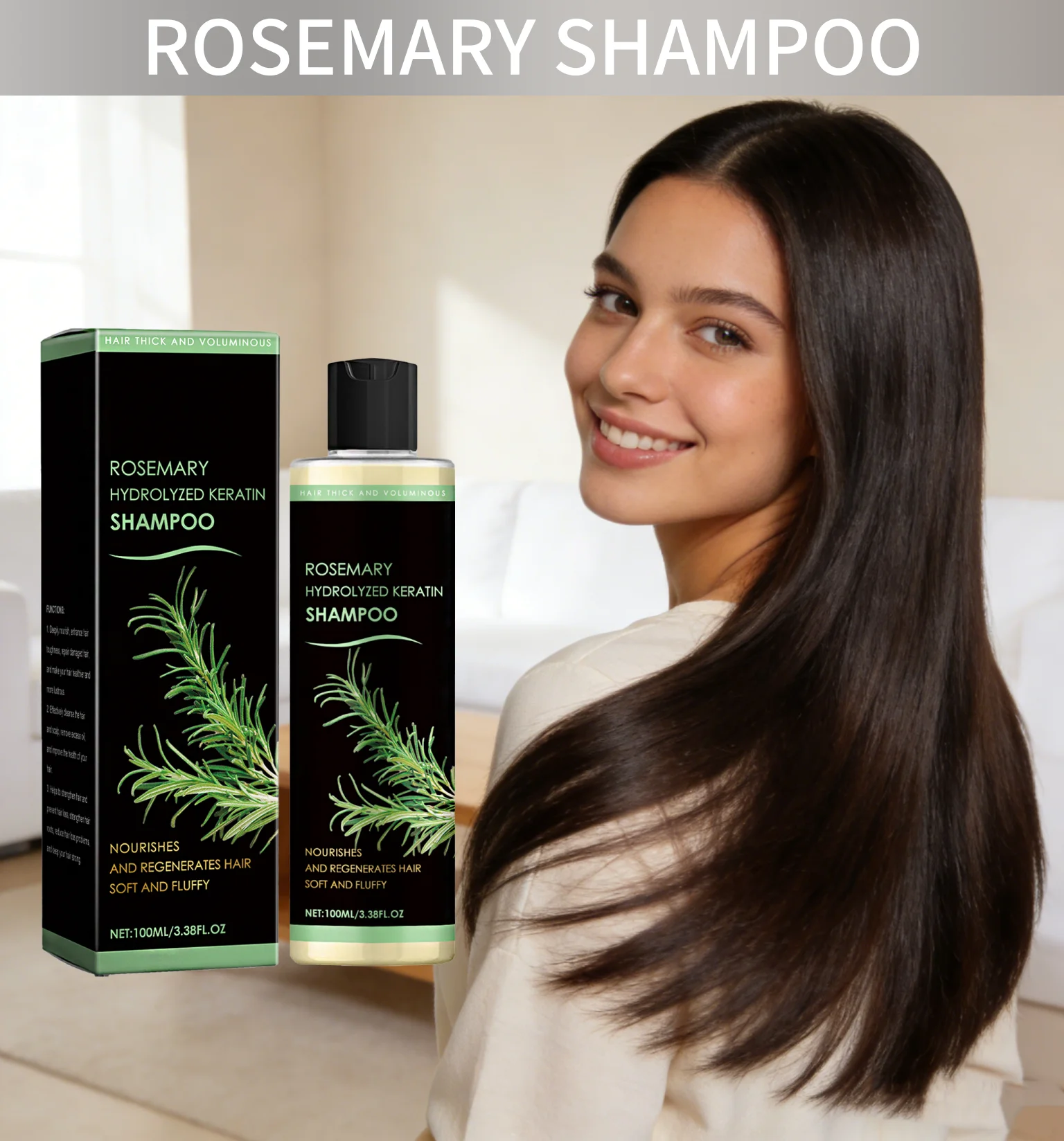 

Rosemary Hair Nourish Shampoo Eliminate Frizz Hydration Fix Fork Remove Dandruff Oil Control Reduce Hair Loss Hair Sooth Shampoo