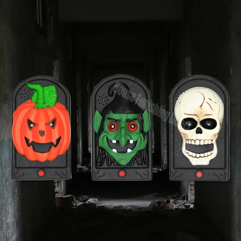 Halloween Haunted Doorbell Animated Eyeball Halloween Decoration with Spooky Sounds Halloween Doorbell Party Decor