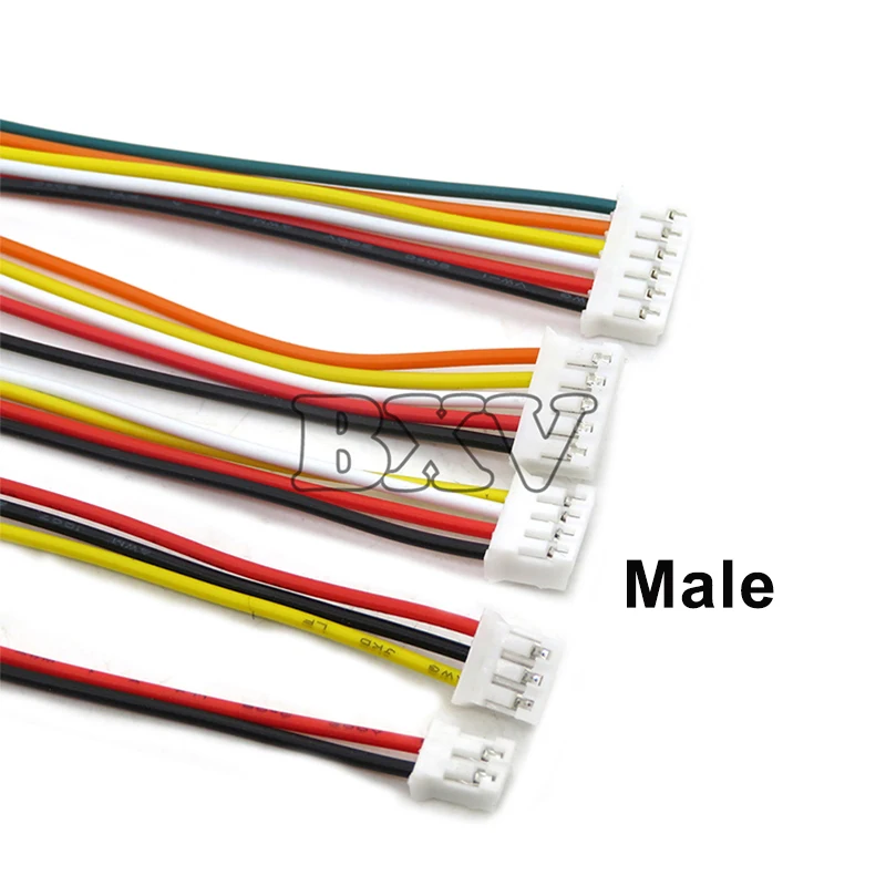 20CM XH2.54mm PH2.0mm JST Connector  2P 3P 4P 5P 6P 7P 8P 9P 10P Female Socket Cable + Male Plug JST Terminal Pitch 2.0mm 2.54mm