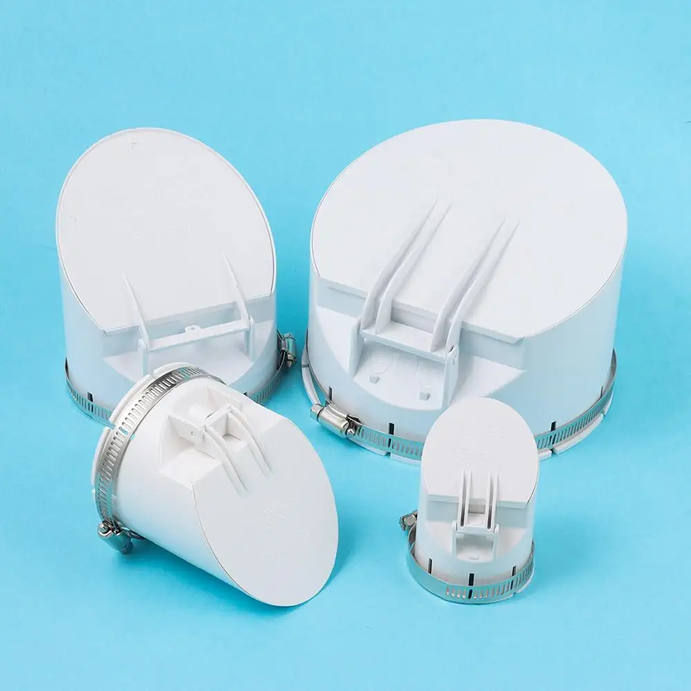 Anti Odor Drainage Pipe Floor Drains Multifunctional White Rain Pipe Cap 50-160mm Strainer Plug