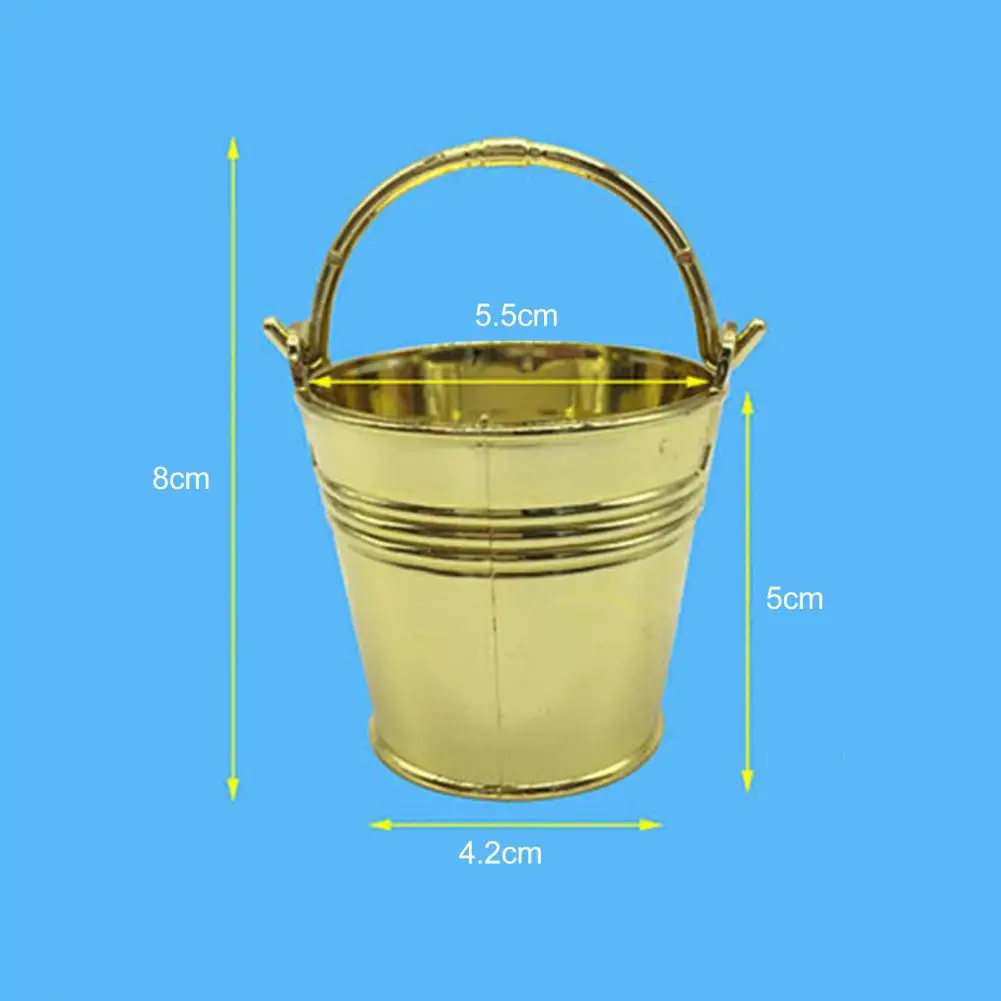 2Pcs Storage Bucket Multi-use Anti-slid Handle Candy Storage Bucket Plastic Creative Festive Touch Snack for Party