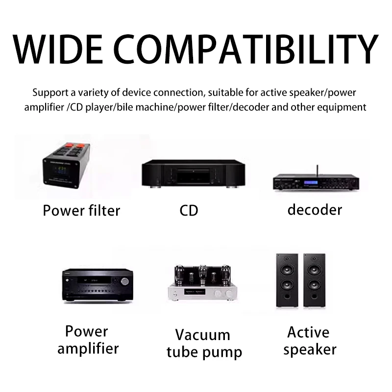 XS-5500 amplificador de cobre de un solo cristal congelado 6N antes y después de 15 cables de alimentación estándar americanos cuadrados de alta potencia