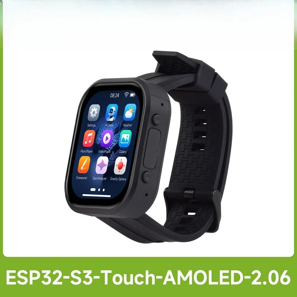For ESP32-S3 2.06inch AMOLED Touch Watch Development Board 32-bit LX7