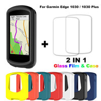 For Garmin Edge 1030 / Edge1030 Plus Silicone Gps Bike Computer Screen Protection Cyclocomputer Protective Case Cover Glass Film