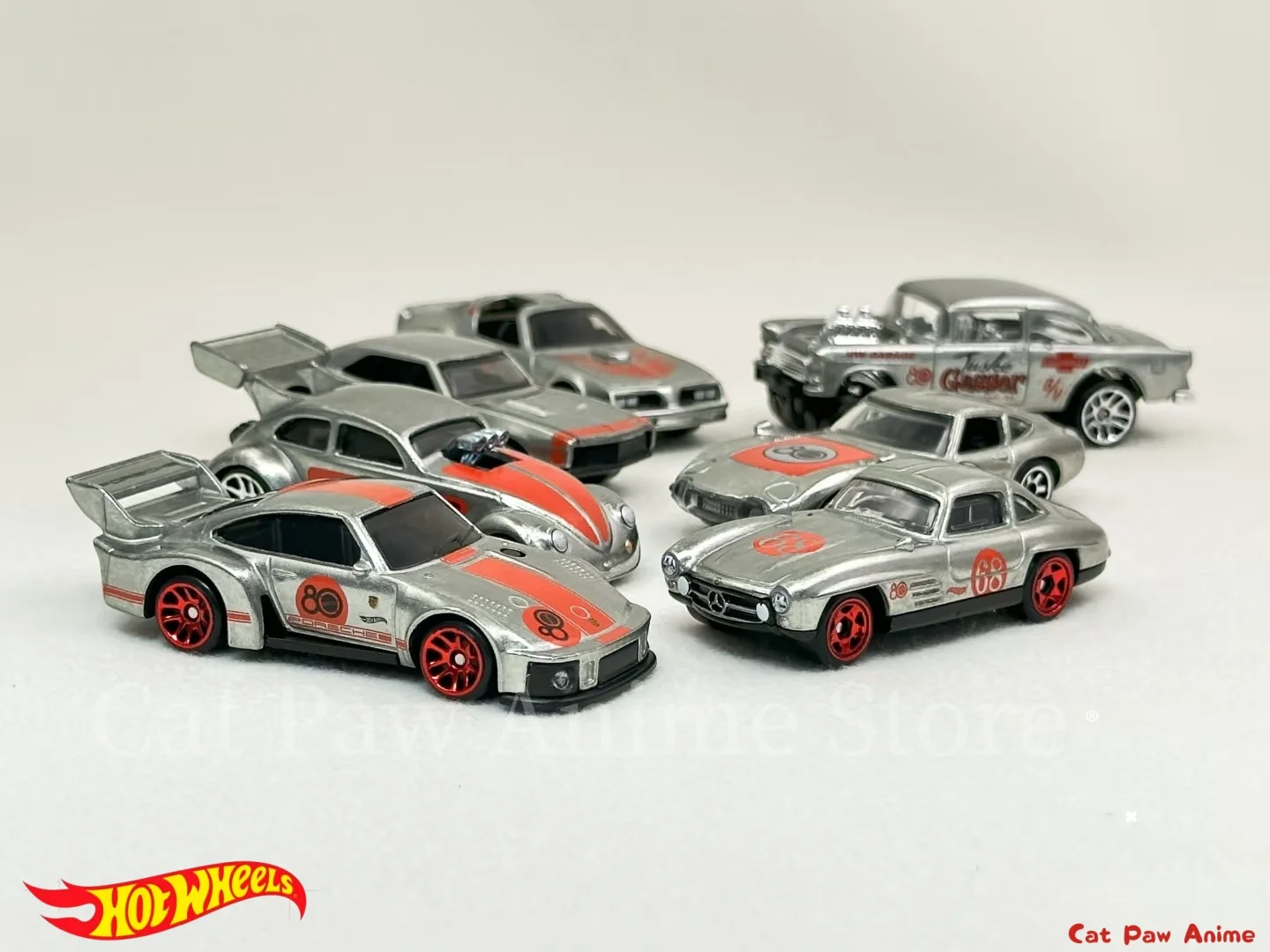 핫휠 80주년 기념 7팩 클래식 자동차 레트로 스타일 무선 조종 불가 플레이 차량 수집용 장난감 자동차