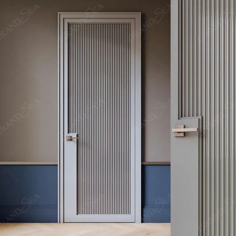 New Design Internal Single Painted Wooden Swing Doors For Houses Classical Internal Bedroom Casement Wooden Swing Door