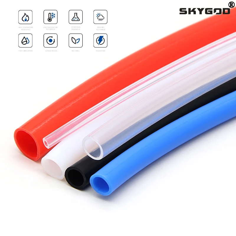 

1/5/10m PTFE Tube FEP Pipe ID 0.5 1 2 2.5 3 4 5 6 7 8 10 mm Rigid Pipe F46 PTFE Insulated Hose 600V 3KV For 3D Printer Parts