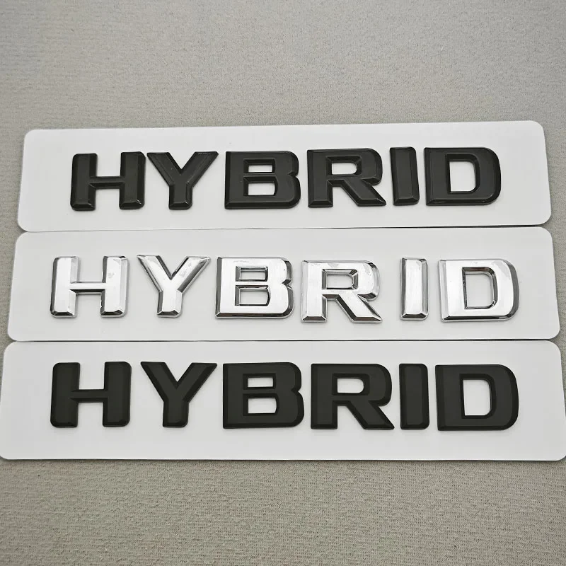 

ABS Car Letters Logo HYBRID Sticker Side Fender Badge Rear Trunk Emblem For Mercedes Benz S Class C300 E300 GLE350 GLC300